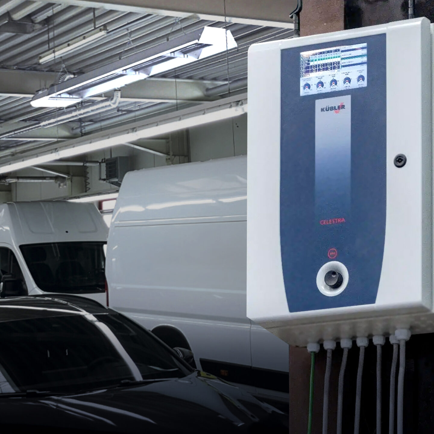 Access control system in a parking garage.