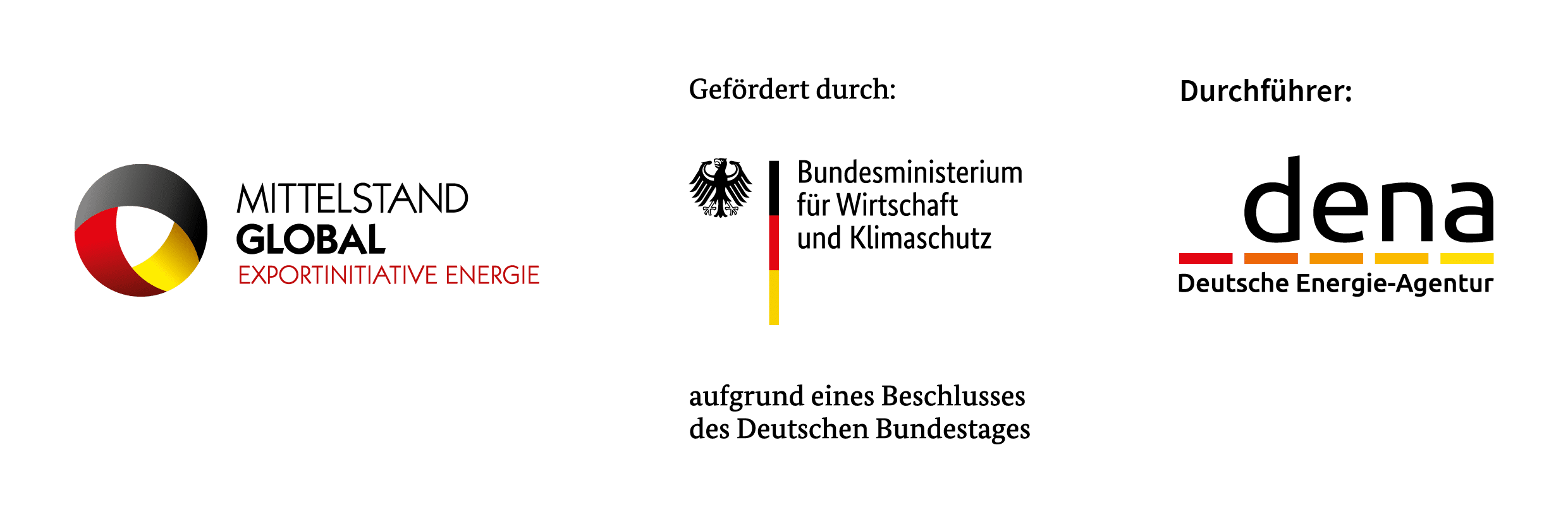 Logo Exportinitiative Energie mit Farbverlauf