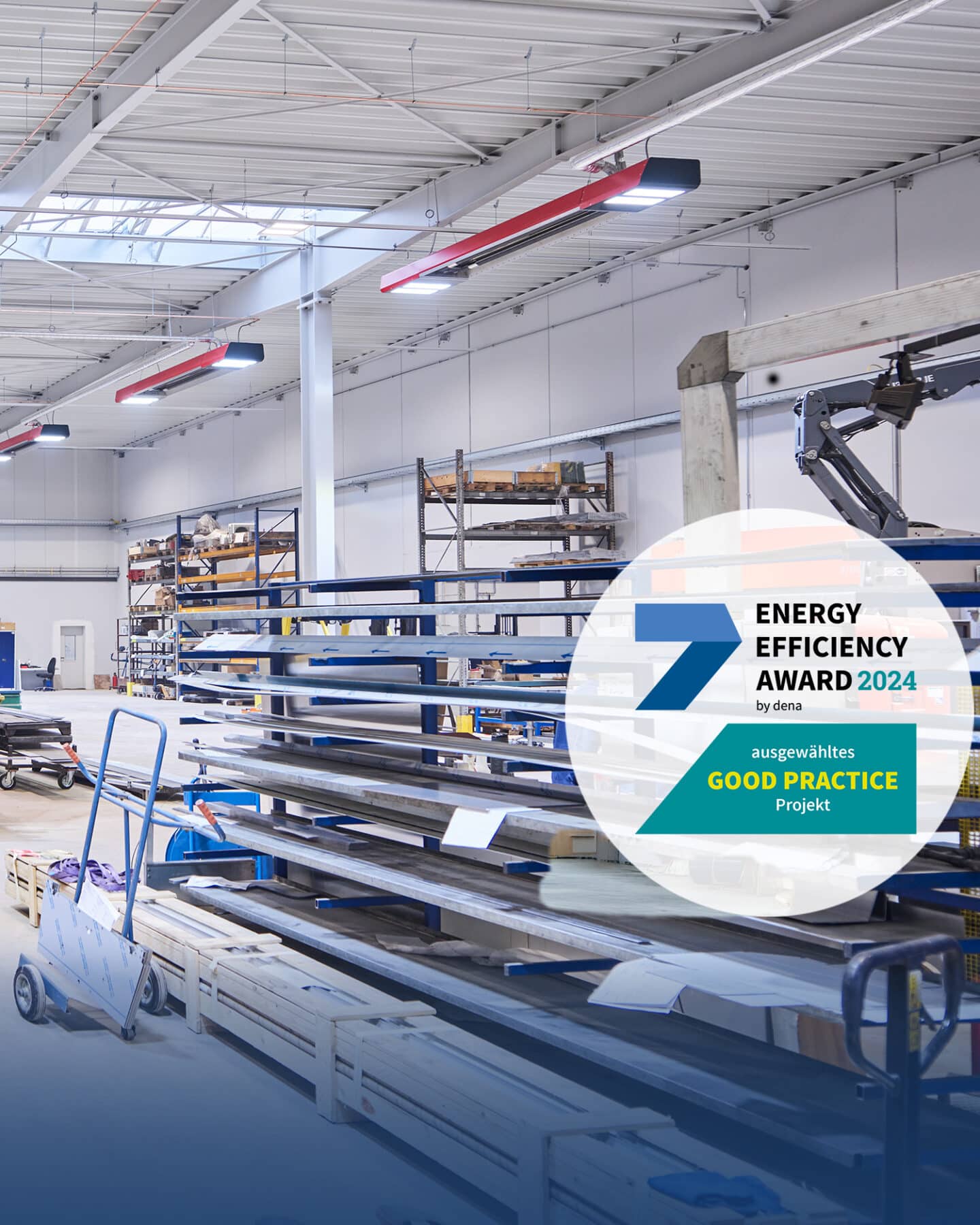 Industrial warehouse with Energy Efficiency Award 2024