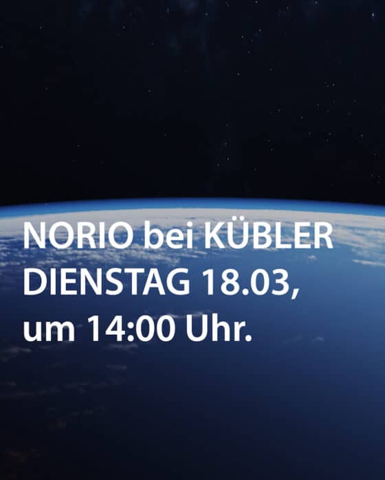 Erdkurve mit Textankündigung für Event