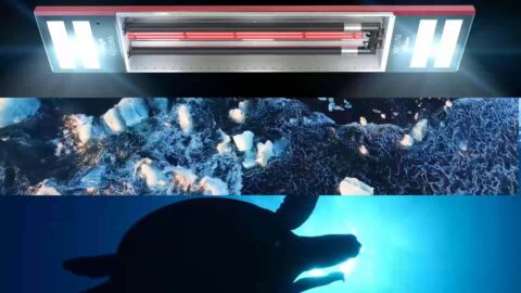 UV-Drucker, Eisberge, Schatten unter Wasser.